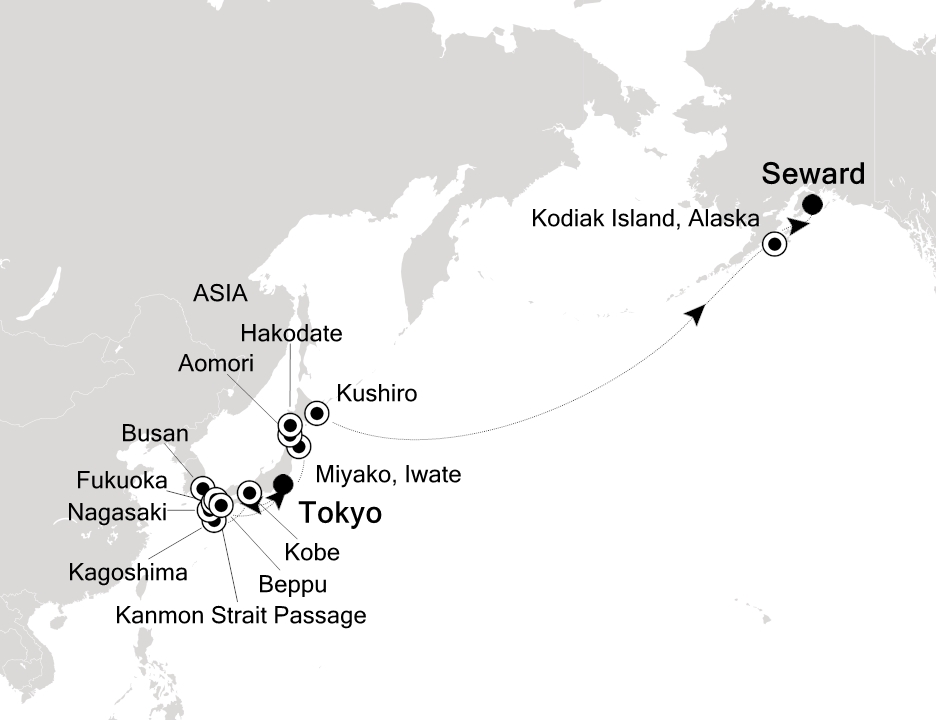 Visiting: Tokyo, Miyako (Iwate), Aomori, Hakodate (Hokkaido), Date...