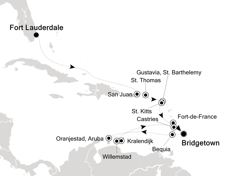 Visiting: Fort Lauderdale (Florida), San Juan, St. Thomas,...