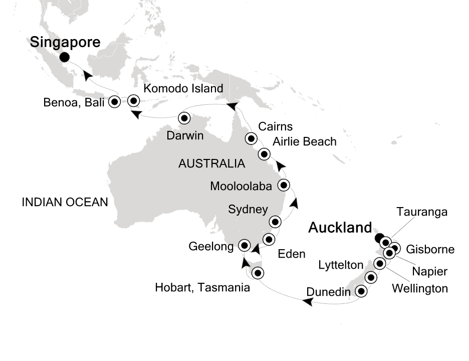 Visiting: Auckland, Tauranga, Gisborne, Napier, Wellington,...