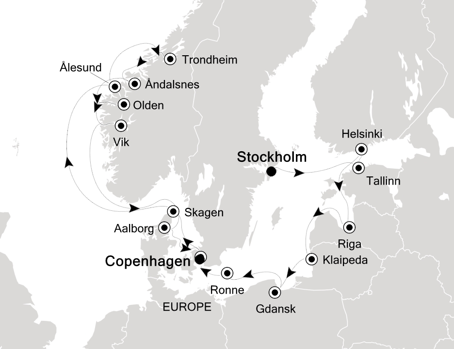 Visiting: Stockholm, Tallinn, Helsinki, Riga, Klaipeda, Gdansk,...