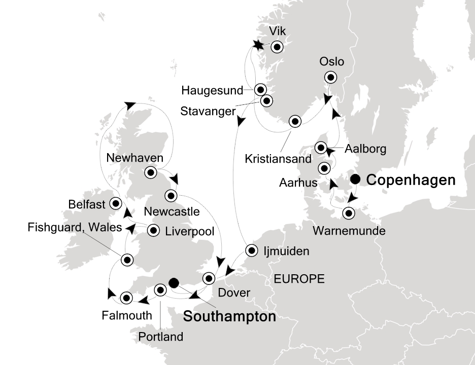 Visiting: Copenhagen, Warnemunde (Rostock), Aarhus, Aalborg, Oslo,...