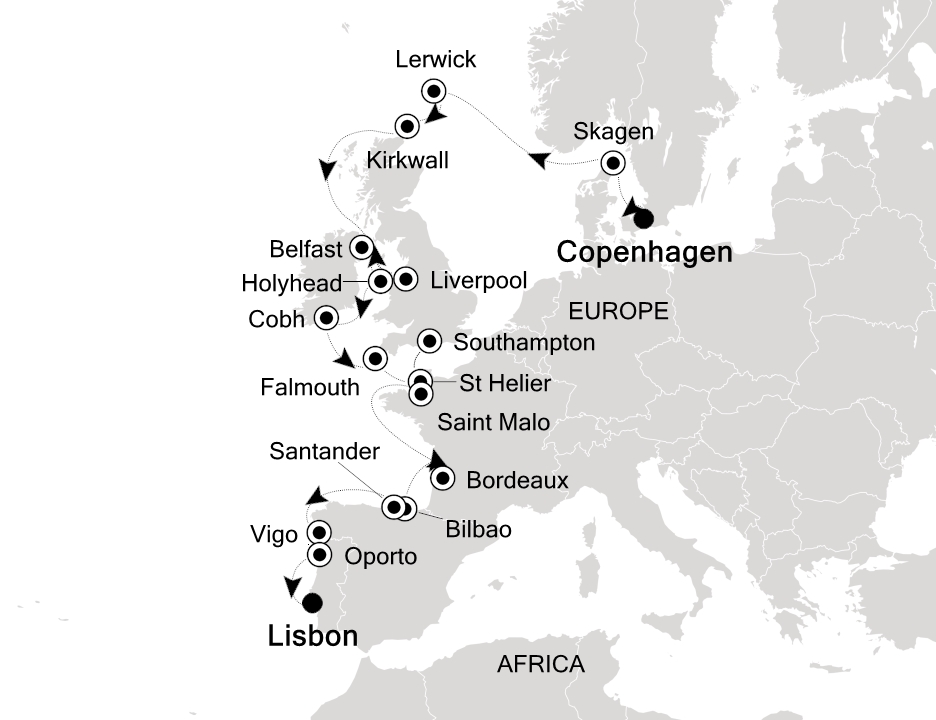 Visiting: Copenhagen, Skagen, Lerwick (Shetland Islands, Scotland),...