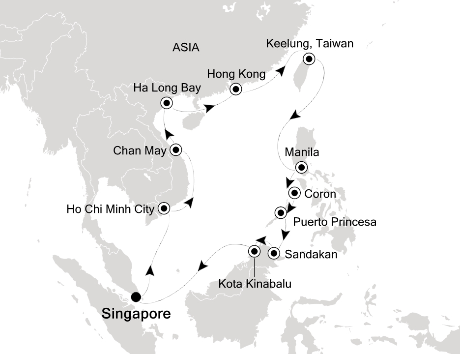 Visiting: Singapore, Ho Chi Minh City, Chan May (Hue/Danang), Ha...