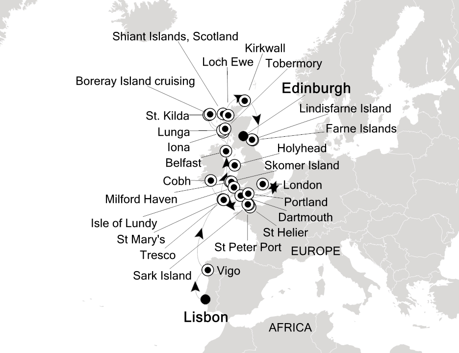 Visiting: Lisbon, Vigo (Galicia), Tresco (Isles of Scilly), St...