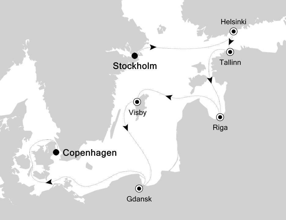 Mapa trasy rejsu