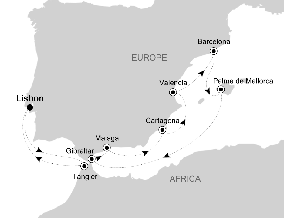 Mapa trasy rejsu