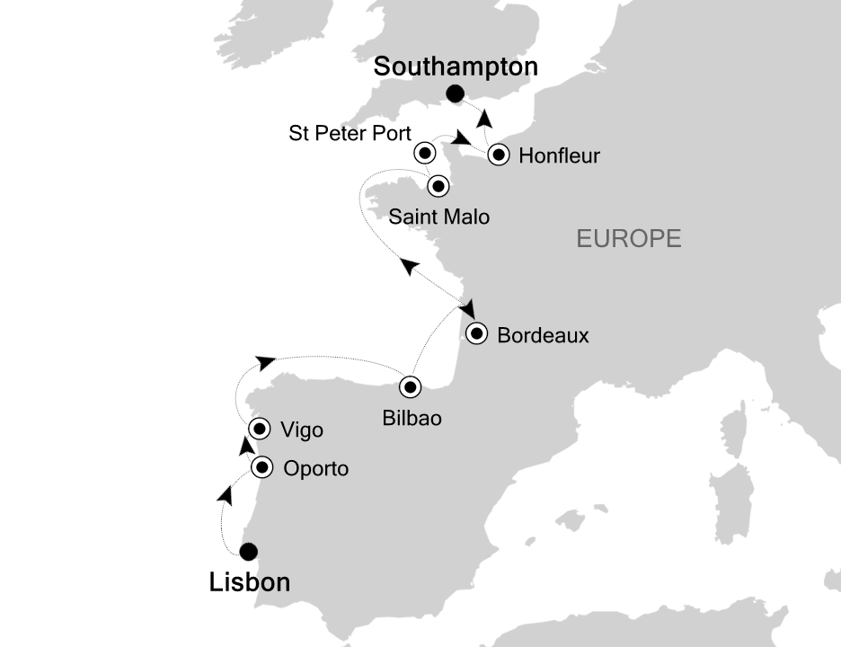 Mapa trasy rejsu