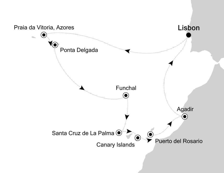 Mapa trasy rejsu
