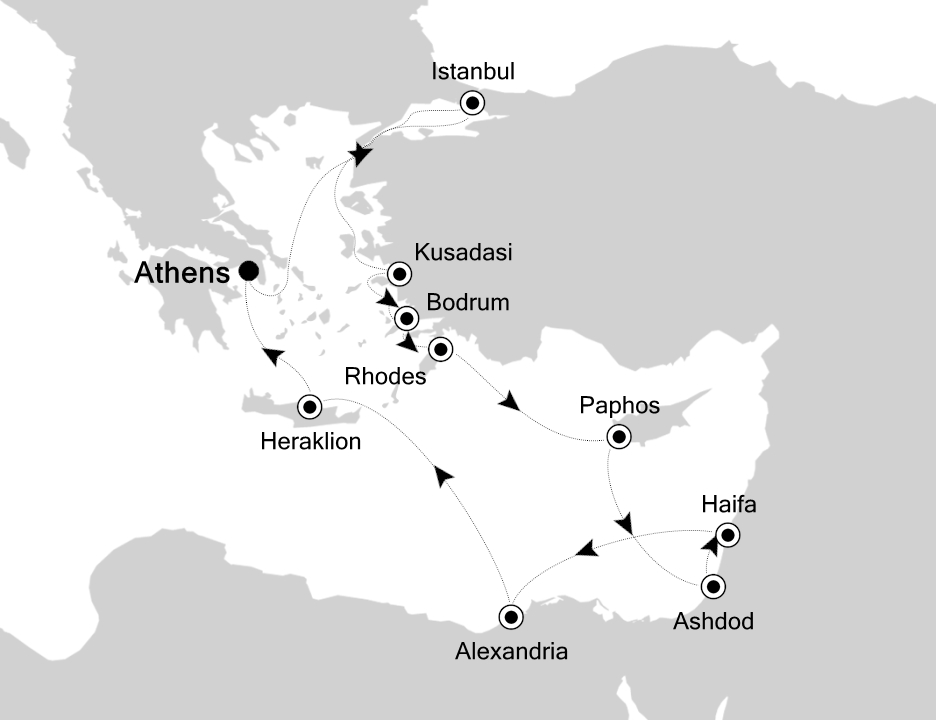 Mapa trasy rejsu