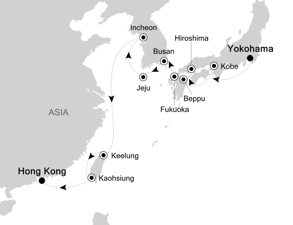 Mapa trasy rejsu