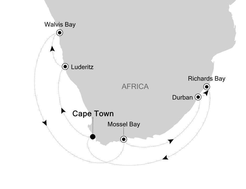 Mapa trasy rejsu