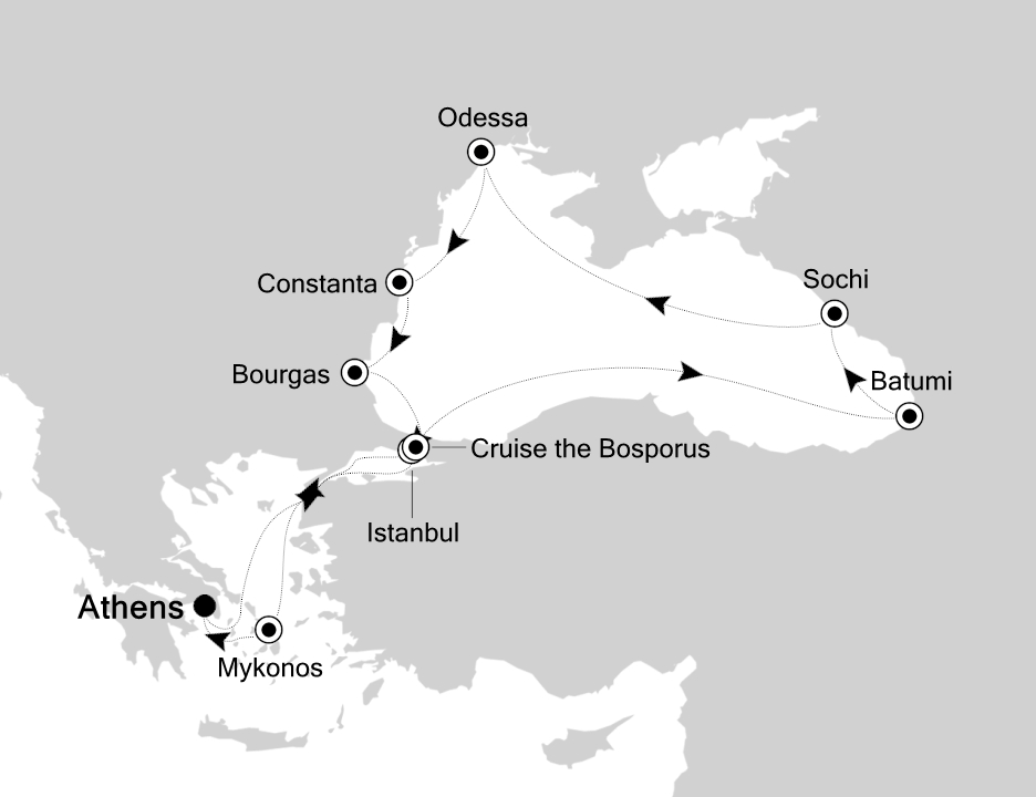 Mapa trasy rejsu