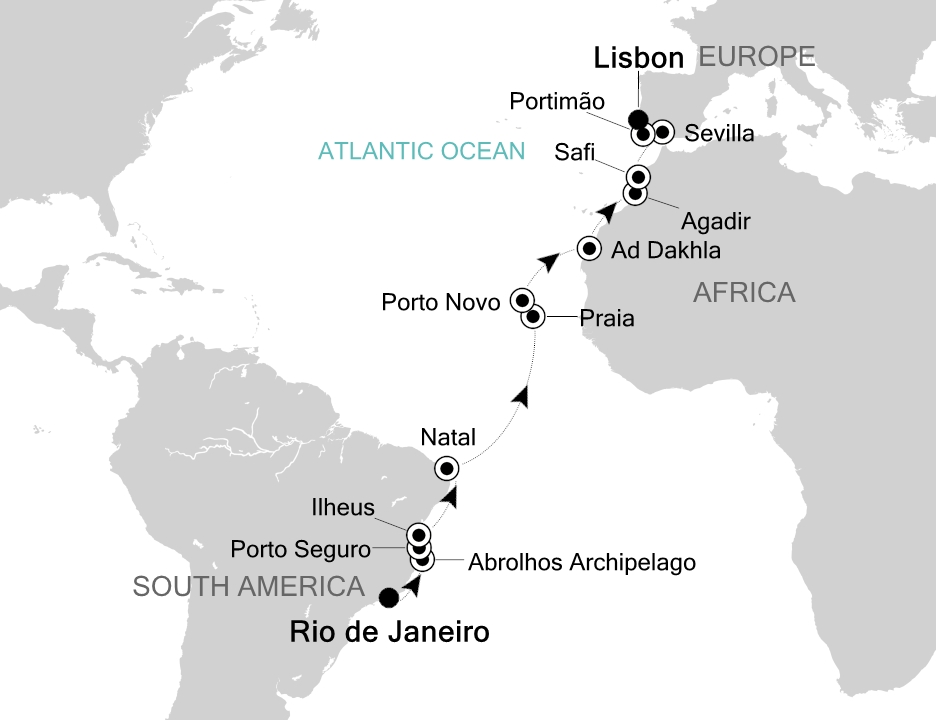 Mapa trasy rejsu