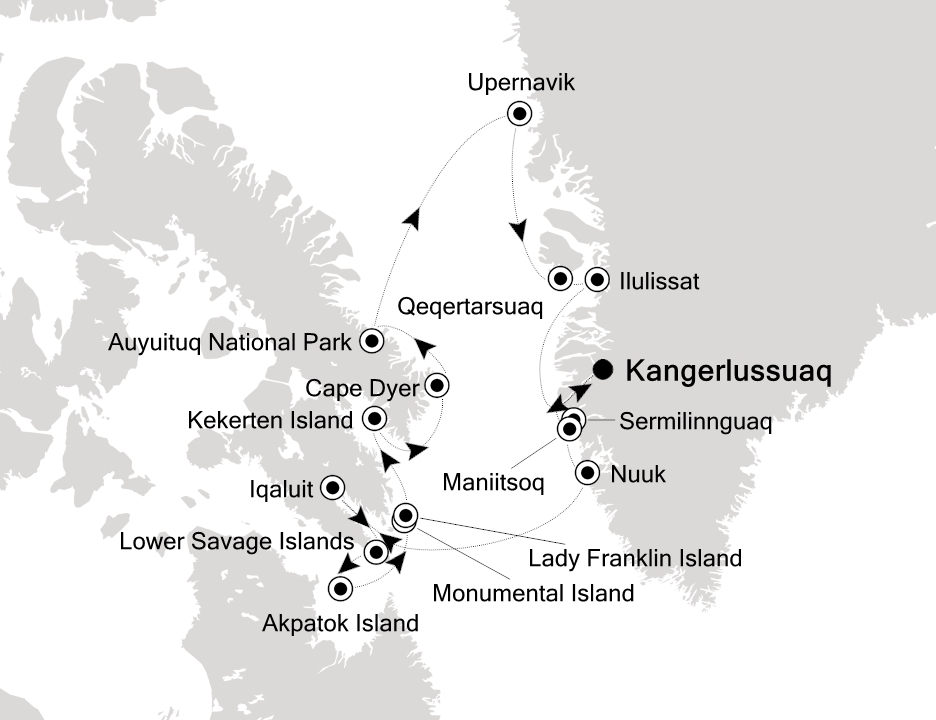 Mapa trasy rejsu
