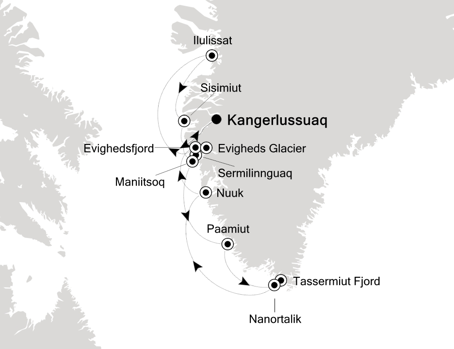 Mapa trasy rejsu