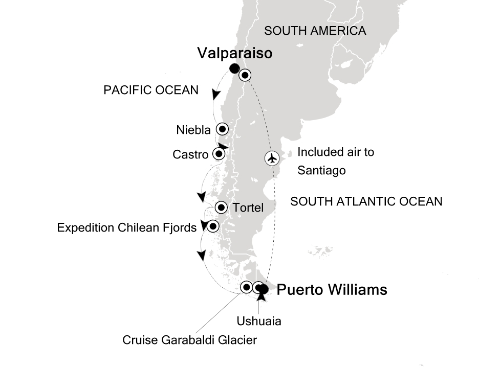 Mapa trasy rejsu